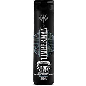Shampoo Silver Anti-Amarelamento para Cabelos Grisalhos e Brancos 310ml - Timberman