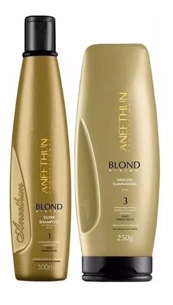 Shampoo Silver e Máscara Iluminadora Aneethun Blond System