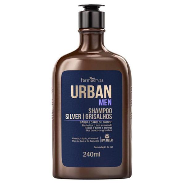Shampoo Silver Grisalhos Farmaervas Urban Men 240 ML - Farma Ervas