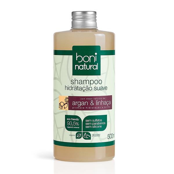 Shampoo Suave Argan e Linhaça 500ml Boni Natural