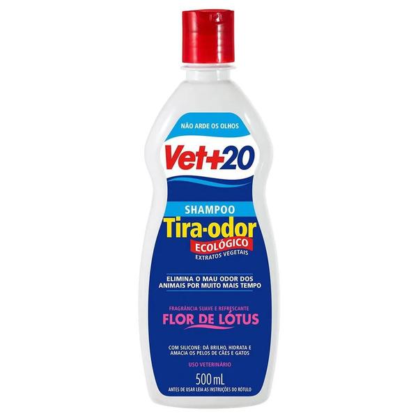 Shampoo Tira-odor Vet+20 Flor de Lótus - 500ml