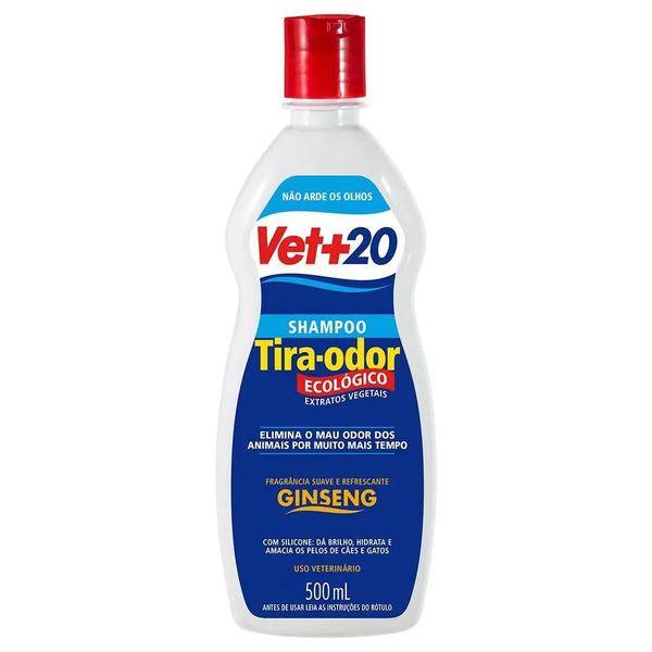 Shampoo Tira-odor Vet+20 Ginseng - 500ml