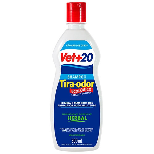 Shampoo Tira Odor Vet+20 Herbal 500ml