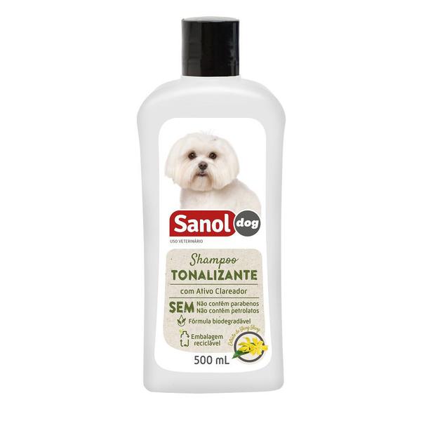 Shampoo Tonalizante Pelos Claros Sanol Dog para Cães e Gatos (500 Ml) - Total Química - Sanol - Total Química