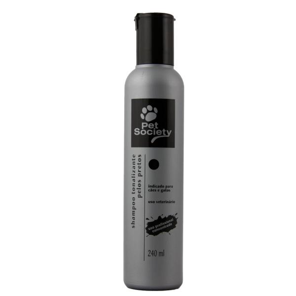 Shampoo Tonalizante Pelos Pretos - 240ml - Pet Society