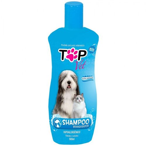 Shampoo Top Vet Branqueador HIPOALERGÊNICO 500ML