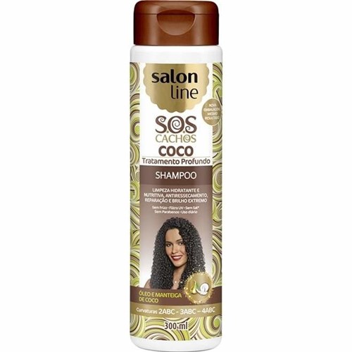 Shampoo Tratamento Profundo de Coco S.o.s Cachos 300Ml [Salon Line]