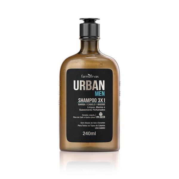 Shampoo Urban Men Farmaervas 3x1 - 240ml