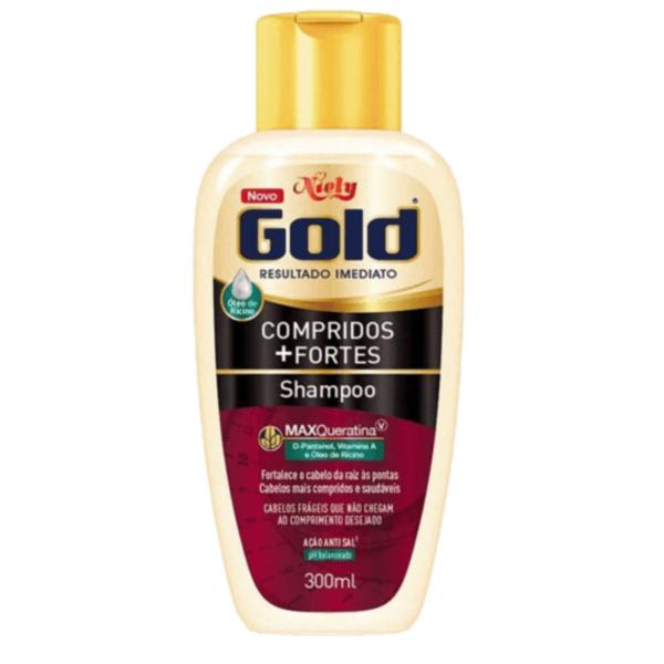 Shampoo Uso Diário Niely Gold 300ml Compridos+fortes - Sem Marca