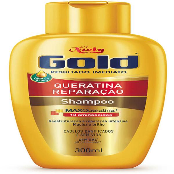 Shampoo Uso Diário Niely Gold 300ml Max Queratina - Sem Marca