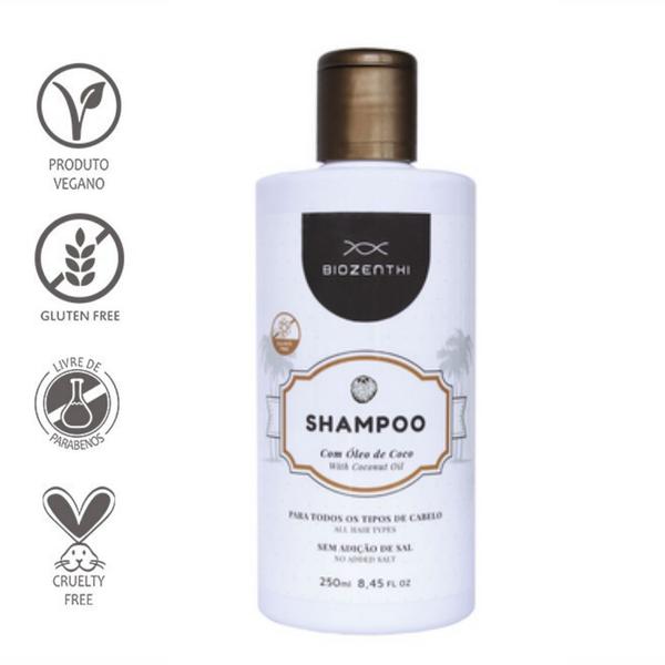 Shampoo Vegano com Óleo de Coco 250ml Biozenthi