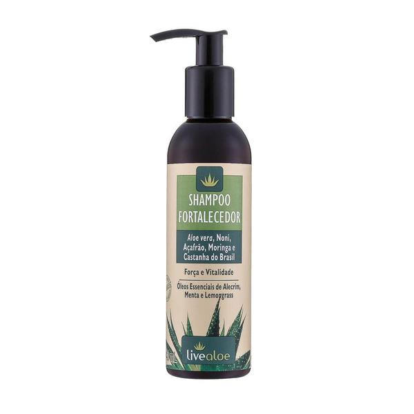 Shampoo Vegano Fortalecedor Natural 240ml Livealoe
