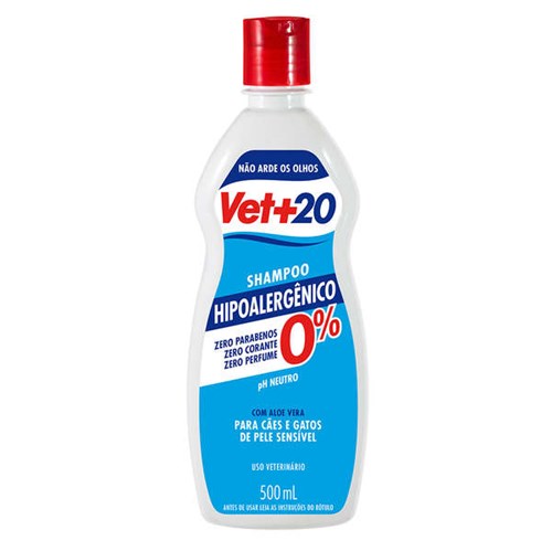 Shampoo Vet+ 20 Hipoalergênico - 500ml - FR226749-1