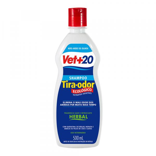 Shampoo Vet+20 Tira Odor - 500 ML