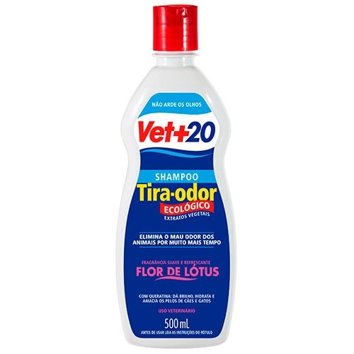 Shampoo Vet+ 20 Tira Odor Flor de Lótus - 500ml - FR145241-1