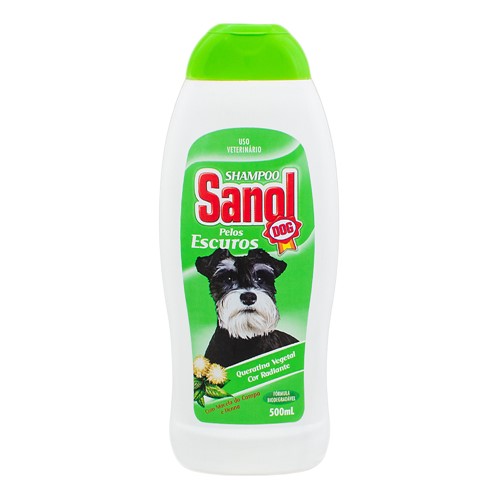 Shampoo Veterinário Sanol Dog Pelos Escuros para Cães e Gatos com 500ml