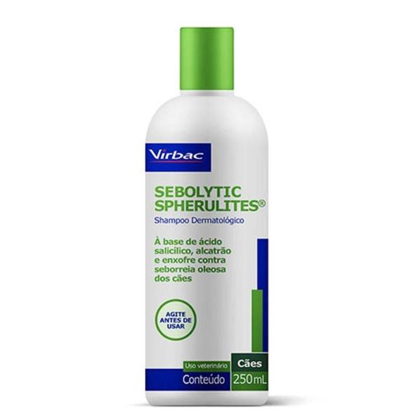 Shampoo Virbac Dermatológico Sebolytic Spherulites para Cães de Pele Oleosa 250ml