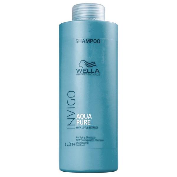 Shampoo Wella Invigo Aqua Pure 1 Litro - Limpeza Profunda