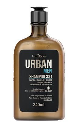 Shampoo 3x1 Urban Men Farmaervas