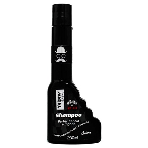 Shampoo Yelsew Barber 3 em 1 Barba, Cabelo e Bigode Silver 230Ml