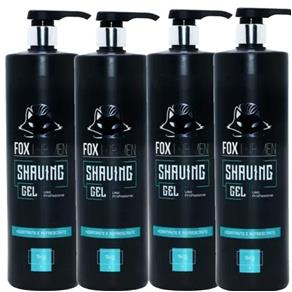 Shaving Gel de Barbear 1Kg Fox For Men 4 Unidade