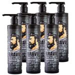 Shaving Gel de Barbear Bravus 500ml com 6 Unidades