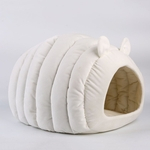 Sheep Shaped Litter Cat Dog Pet Cat House Bed Semi-Fechado pano de cor Sólida saco de dormir