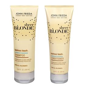 Sheer Blonde Lustrous Touch Strengthening John Frieda - Condicionador + Shampoo para Cabelos Loiros Kit