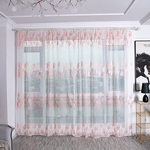 Sheer Curtain Tulle janela tratamento Voile cortina de tecido Valance
