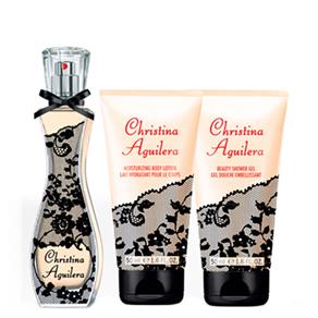 Signature Eau de Parfum Christina Aguilera - Kit Perfume Feminino + Gel de Banho + Loção Corporal Kit