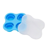 Silicone Folding Baby Food Recipientes de armazenamento Lid reutiliz¨¢vel Mold Freezer Tray