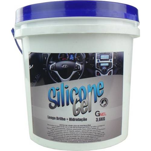 Silicone Gel Automotivo 3.6kg Limpeza e Brilho Painéis Plásticos, Frisos Pneus