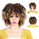 High Temperature Silk Breathable Rose Net Long Curly Hair Explosion Head Wig