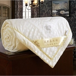 Silklike Artificial Silk Cheio Blanket Consolador Quilt Duvet Coverlet Doona amarelo para o verão