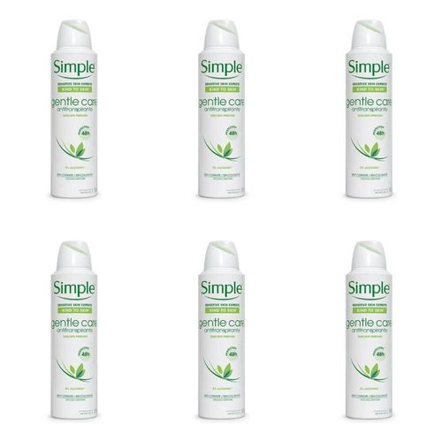 Simple Glente Care Desodorante Aerosol Feminino 150ml (kit C/06)