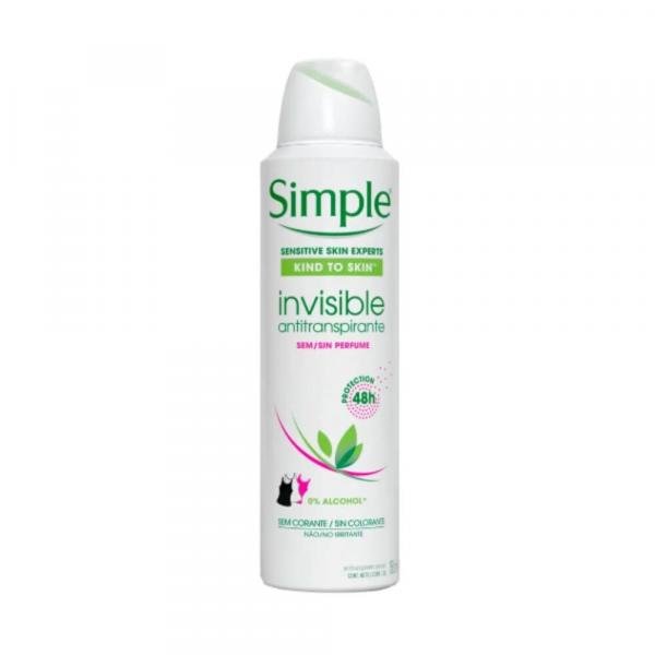 Simple Invisible Desodorante Aerosol S/ Perfume Feminino 150ml