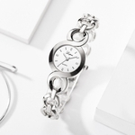 Simple Luxury elegante e n?o-Scale Dial Anel da bracelete das senhoras rel¨®gio de quartzo