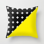 Simple Yellow Pattern Color Printing Série lance fronha sem enchimento