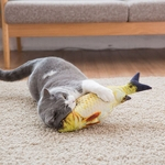 Simular Crucian forma de peixe Stuffed Pillow brinquedo com Nêveda para Cat Pet