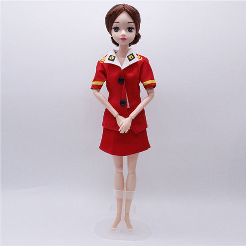 Simular Red Aeromoça Vestuário do Negócio Conjunto de Doll Dress For Girls não Incluindo Dolls