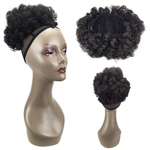 Sint¨¦tico Curly Ponytail Afro Kinky Hair Extension cord?o de-cavalo Puff Wig