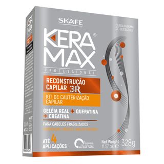 Skafe Reconstrução Capilar 3R Cauterização Kit - Shampoo + Concentrado + Condicionador + Leave-In Kit