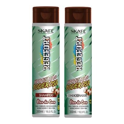 Skafe Regefort Hidratação Poderosa Óleo de Coco Kit Shampoo e Condicionador Kit