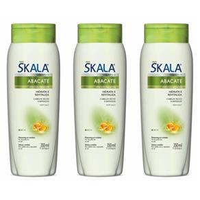 Skala Abacate Shampoo 350ml - Kit com 03