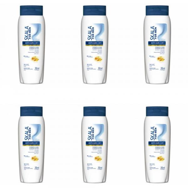 Skala Anticaspa 2em1 For Men Shampoo 350ml (Kit C/06)
