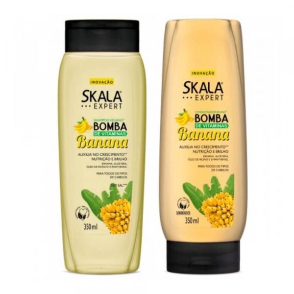 Skala Bomba de Vitaminas C/ Banana Shampoo + Condicionador 350ml