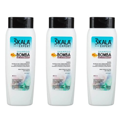 Skala Bomba Vitamina Shampoo 350ml (kit C/03)
