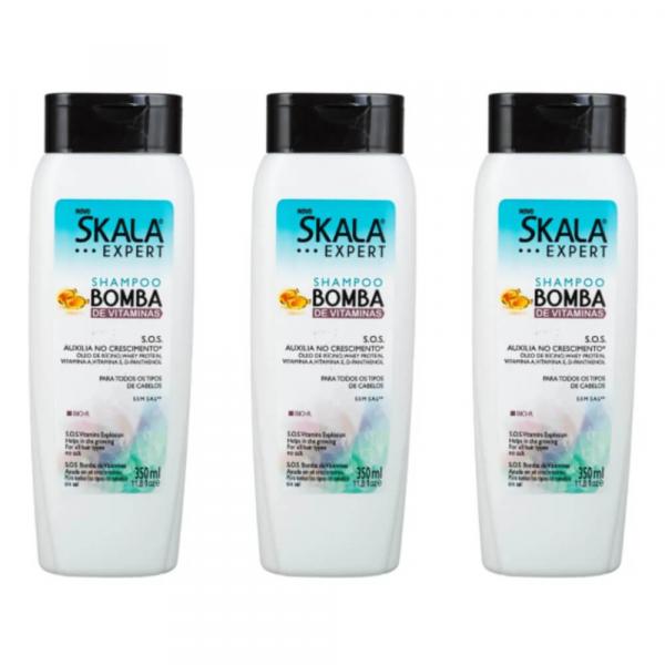 Skala Bomba Vitamina Shampoo 350ml (Kit C/03)