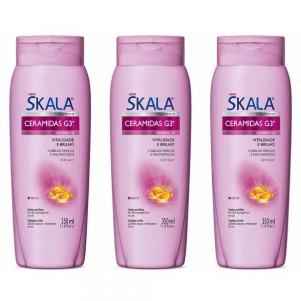 Skala Ceramidas G3 Shampoo S/ Sal 350ml (Kit C/03)