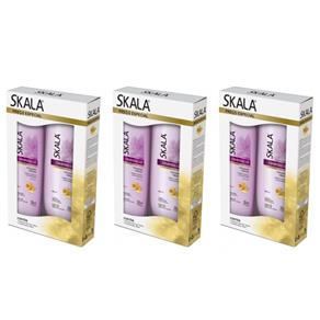 Skala Ceramidas - Kit Shampoo + Condicionador 350ml - Kit com 03